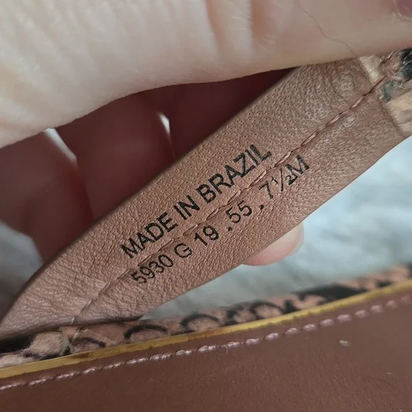 Tory Burch Brown/Gold Snake Skin Flip Flops, Womens 7.5, Great Condition - Picture 3 of 9